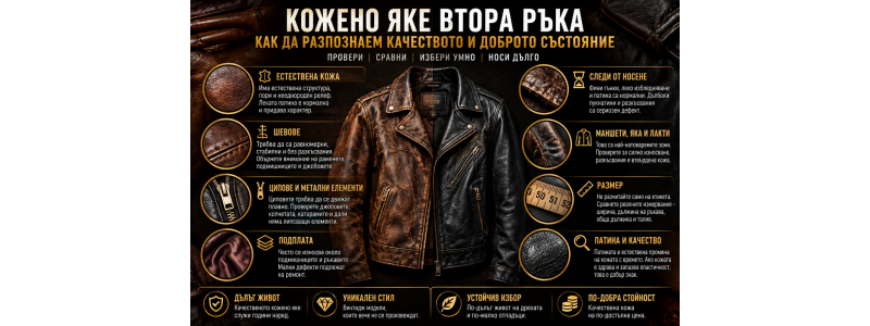 Кожено яке втора ръка – как да разпознаем качеството и доброто състояние