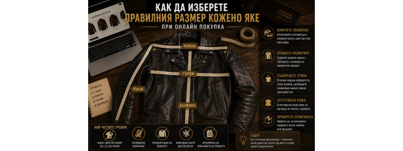 Как да изберете правилния размер кожено яке при онлайн покупка