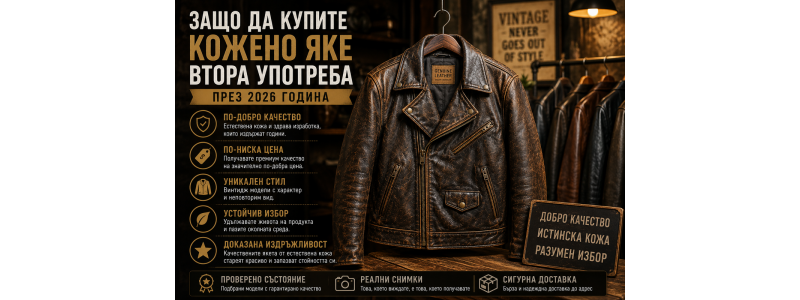 Защо да купите кожено яке втора употреба през 2026 година