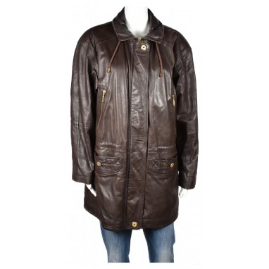 Дамско кафяво кожено яке Echtes Leder | Mall112.com