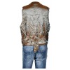 Дамски кафяв кожен елек | Mall112.com