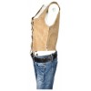 Дамски кафяв кожен елек | Mall112.com