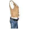 Дамски кафяв кожен елек | Mall112.com